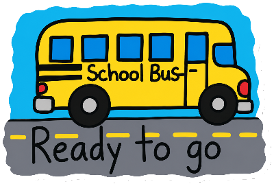 Ready to Go sticker, hand-illustrated by Sophia